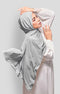 ROYAL SATIN SHAWL | GREY